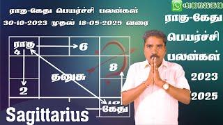 தனுசு ராசி ராகு-கேது பெயர்ச்சி பலன்கள் | Sagittarius Rahu-Ketu Benefits | 2023-2025 | @RKAstrologer