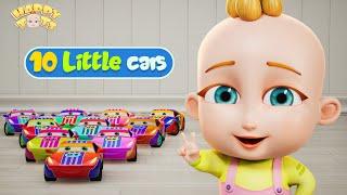 10 Little Cars | Counting Song for Kids | Nursery Rhymes | Happy Tots