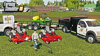 STARTING A LAWN MOWING COMPANY! (ROLEPLAY) | FARMING SIMULATOR 2019