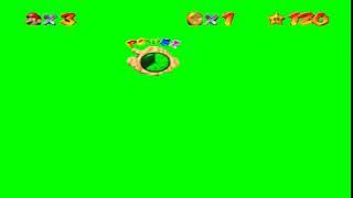 Super Mario 64 hud green screen (free template)