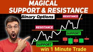 How To Win Every Trade Quotex With Support & Resistance || Binary Options Trading