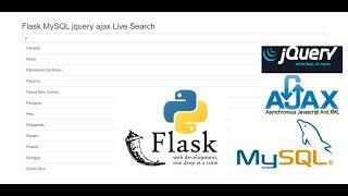 Flask MySQL jquery ajax Live Search