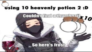 Using 10 Heavenly Potions II in Sols RNG (Lucky!11!!!)(Roblox)