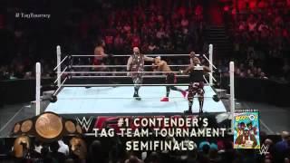 ENZO E BIG CASS VS THE DUDLEY BOYS-NO.1 COMTENDER TAG TEAM TOURNAMENT RAW 18 APRIL 2016