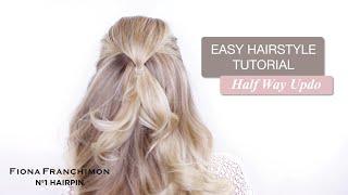 How to do a Half Way updo | Hair tutorial No. 1 Hairpin | Fiona Franchimon