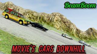 BeamNG Drive - Downhill Racing & Crashing With The Cars From Movies