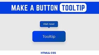 Make a Tooltip in HTML & CSS | Tooltip Animation Button CSS | Frontenddude