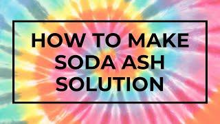  EXACTLY how to mix soda ash solution for perfect tie-dye results