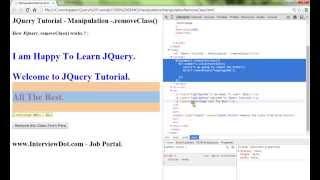 REMOVECLASS METHOD IN JQUERY   DEMO