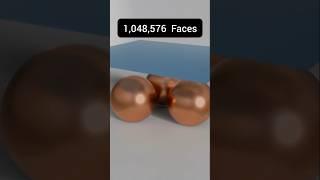 Cloth Simulation 1 Face vs 1 Million Faces #blender3d #blenderanimation #3dart #3danimation #shorts