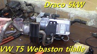 Draco 5kW diesel-lämmittimen esiasennusta Webaston tilalle