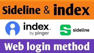 How to create web login sideline index | সবাই পারবেন করতে | account create new method 2024