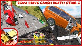 Beam Drive Crash Death Stair C | BeamNG Car Crash Multiplayer Mod APK | Android Gameplay Destruction