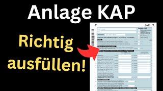 Anlage KAP 2024 ausfüllen - Einkommensteuererklärung Tutorial [Günstigerprüfung, Sparerpauschbetrag]