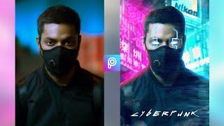 How To Make Cyberpunk Effect Style | Dual Tone | Picsart Tutorial