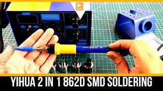 YIHUA 2 in 1 862D+ SMD Soldering Iron Rework Station