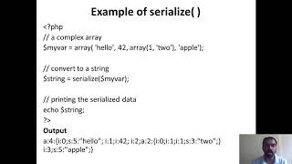 Serialization in PHP using Active Presenter