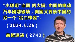 “小聪明”治国 闯大祸：中国的电动汽车刚刚被禁，美国又要禁中国的另一个“出口神器”.（2024.6.26）