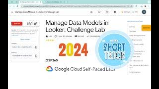 [2024] Manage Data Models in Looker: Challenge Lab || #qwiklabs || #GSP365 ||  [With Explanation️]