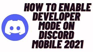 how to enable developer mode on discord mobile 2024