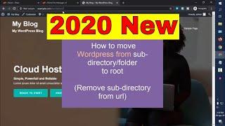 [2020] How to move Wordpress from subdirectory to root (remove wp from url)