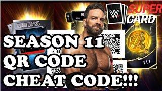 SEASON 11 CHEATS!! ALL SEASON 11 QR CODES!! WWE SUPERCARD