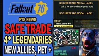 Safe Trade System, 4* Legendaries, New Allies, Doberman Pet, S7 Rewards & More | Fallout 76 PTS News