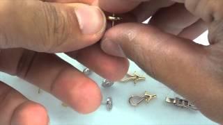 Demonstrating how to use La Pousette and Omega Earring Backs for Jewelry Making