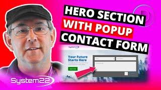 Divi Theme Hero Section With Popup Contact Form 