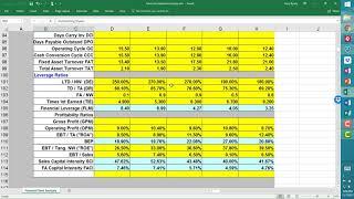 Financial Analysis Project for MBA FIN630