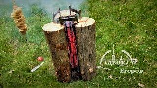 Vertically Grilled Shish Kabob - Bushcraft Cooking