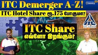 ITC Demerger; எப்போ வாங்கினால் நல்ல லாபம்? | ITC share demerger details #itc #itchotels #demerger