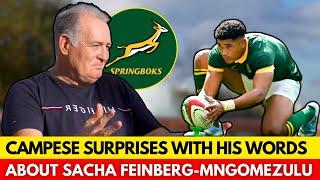 INCREDIBLE HOW DAVID CAMPESE PRAISED YOUNG SACHA FEINBERG-MNGOMEZULU | SPRINGBOKS NEWS