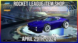 EXOTIC BLACK DOMINUS BODY! Rocket League Item Shop (April 29th, 2024)