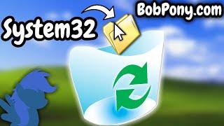 What happens if you delete System32 on Windows XP?