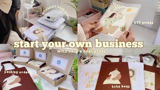 Start your own business in 2024 with only a HeatPress  | Clothing & Totebag | Guide | ft. HTVRONT