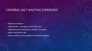 Fluid and electrolyte balance in Neurosurgery