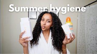 Summer HYGIENE routine smell good & glow all summer  | Shower, skincare, feetcare, & oral hygiene |