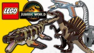 LEGO Jurassic World Rebirth Dinosaurs REVEALED! Mosasaurus, Spinosaurus & MORE!