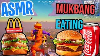 ASMR Gaming  Fortnite McDonald's Burger Mukbang Relaxing Eating and Spectating  Mouth Sounds 