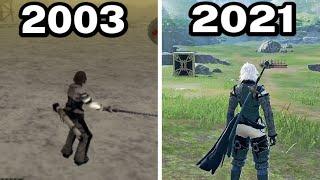 Graphical Evolution of Drakengard/Nier Games (2003-2021)