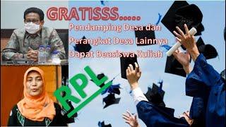 PENDAMPING DESA dan APARAT DESA,  kuliah GRATIS melalui Prog. RPL (Rekognisi Pembelajaran Lampau)