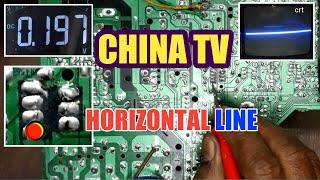 How to repair china tv h line problem.