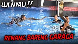 BUASNYA KING COBRA GARAGA SAAT BERENANG SAMA IQBALISDA ⁉️SWIMING GARAGA CHALLENGE