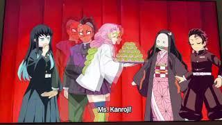 Mitsuri shoves sakura mochi in Muichiros mouth   #kimetsunoyaiba #demonslayer