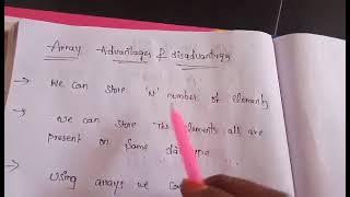 4.array advantages and disadvantages#Array# in telugu | part-4|