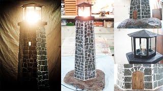 Lighthouse Lamp from Natural Stone