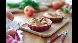 Tarte au boudin blanc et aux pommes