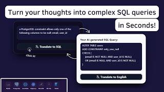 Turn your thoughts into complex SQL queries in Seconds