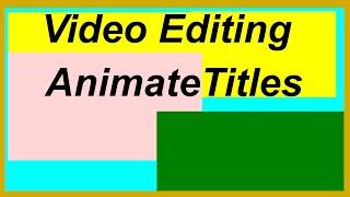 Title Animation in Openshot  video editor using blender.